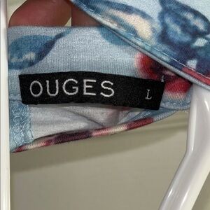 OUGES Floral Dress